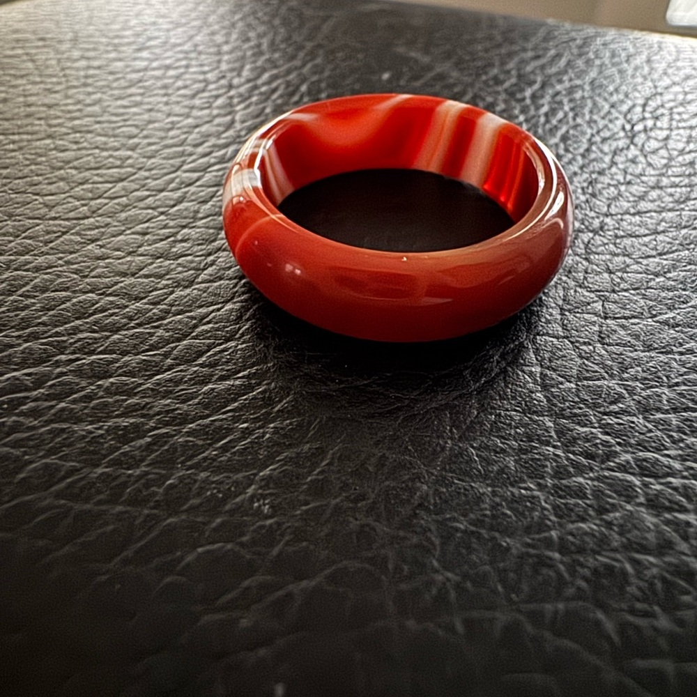 Natural Carnelian Ring - size 7
